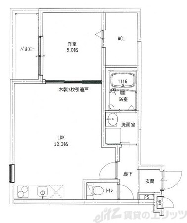 フジパレス桜井の物件間取画像